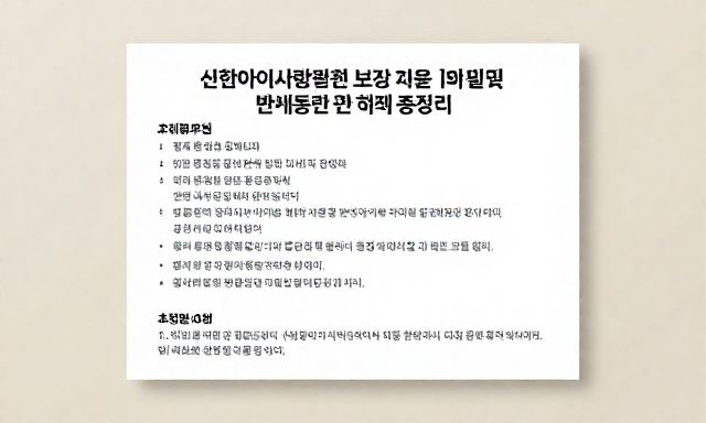 신한아이사랑보험 관련 이미지 - 신한아이사랑보험 보장 내용 및 반려동물 관련 혜택 총정리